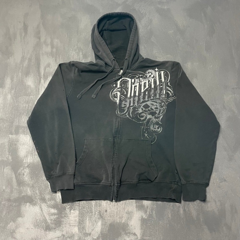 Vintage O'Neill full Zip Hoodie Medium Black 2000s Good Graphic Surf Skate